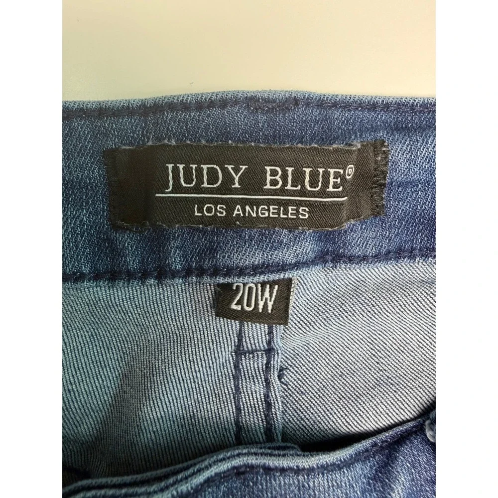 Judy Blue High Rise Skinny Jeans Medium Wash Blue Sorbtek JB88615 MD‎ Womens 20W